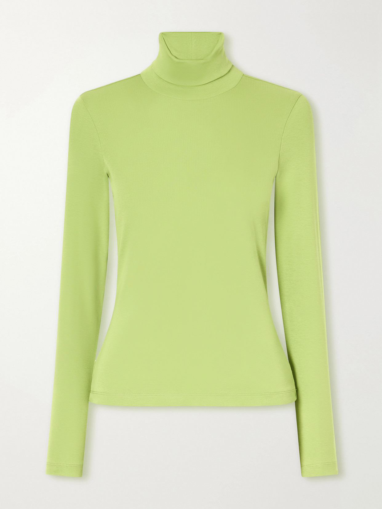 Dinah Ribbed Organic Cotton-Jersey Turtleneck Top