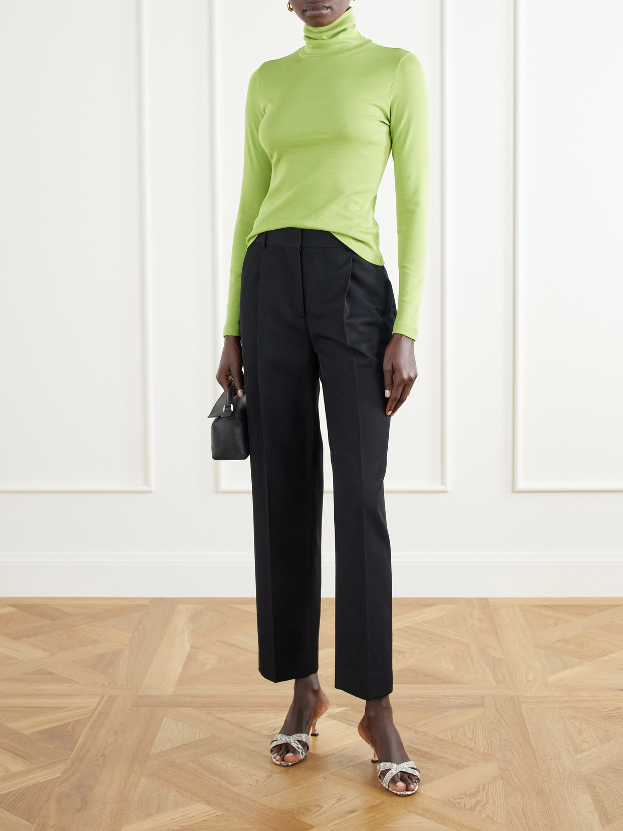 Dinah Ribbed Organic Cotton-Jersey Turtleneck Top