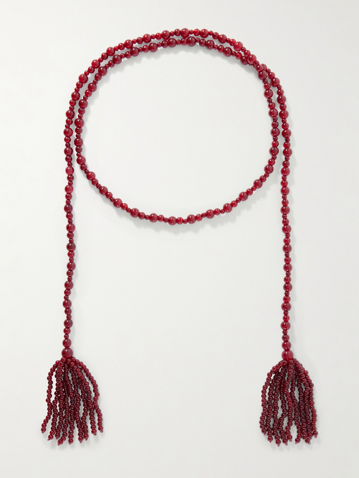 Jennifer Behr Ellie Tasseled Beaded Necklace In Gold