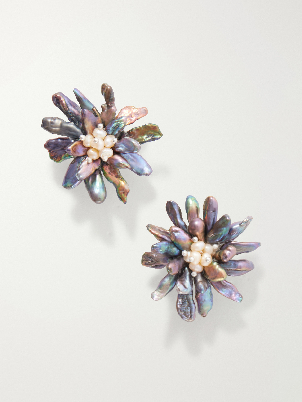 Jennifer Behr Pearlanna Crystal Silver-tone Earrings In Black
