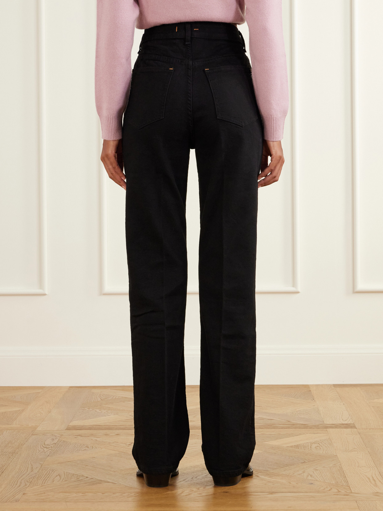 Flex Stretch High-Rise Straight-Leg Jeans