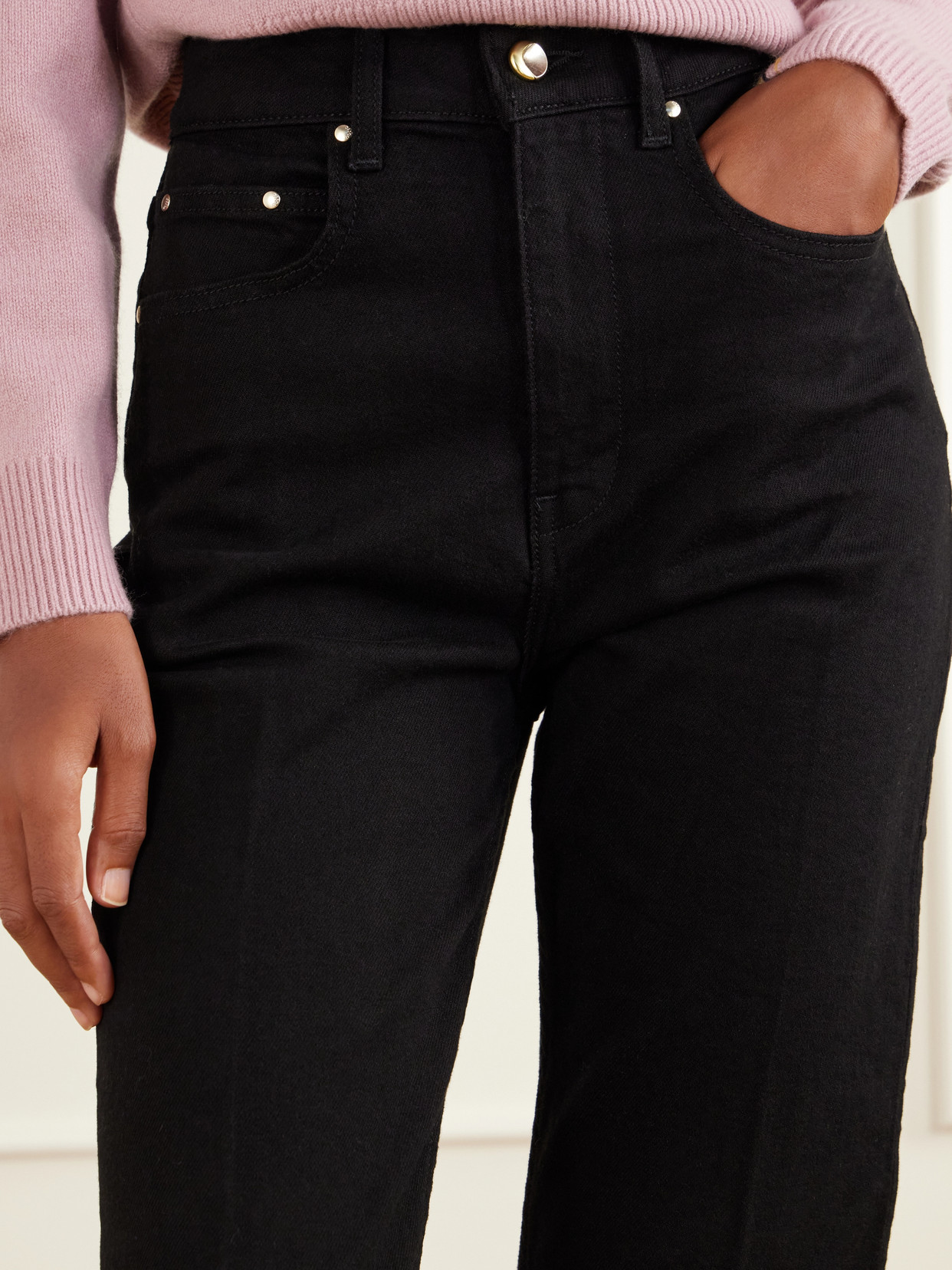 Flex Stretch High-Rise Straight-Leg Jeans