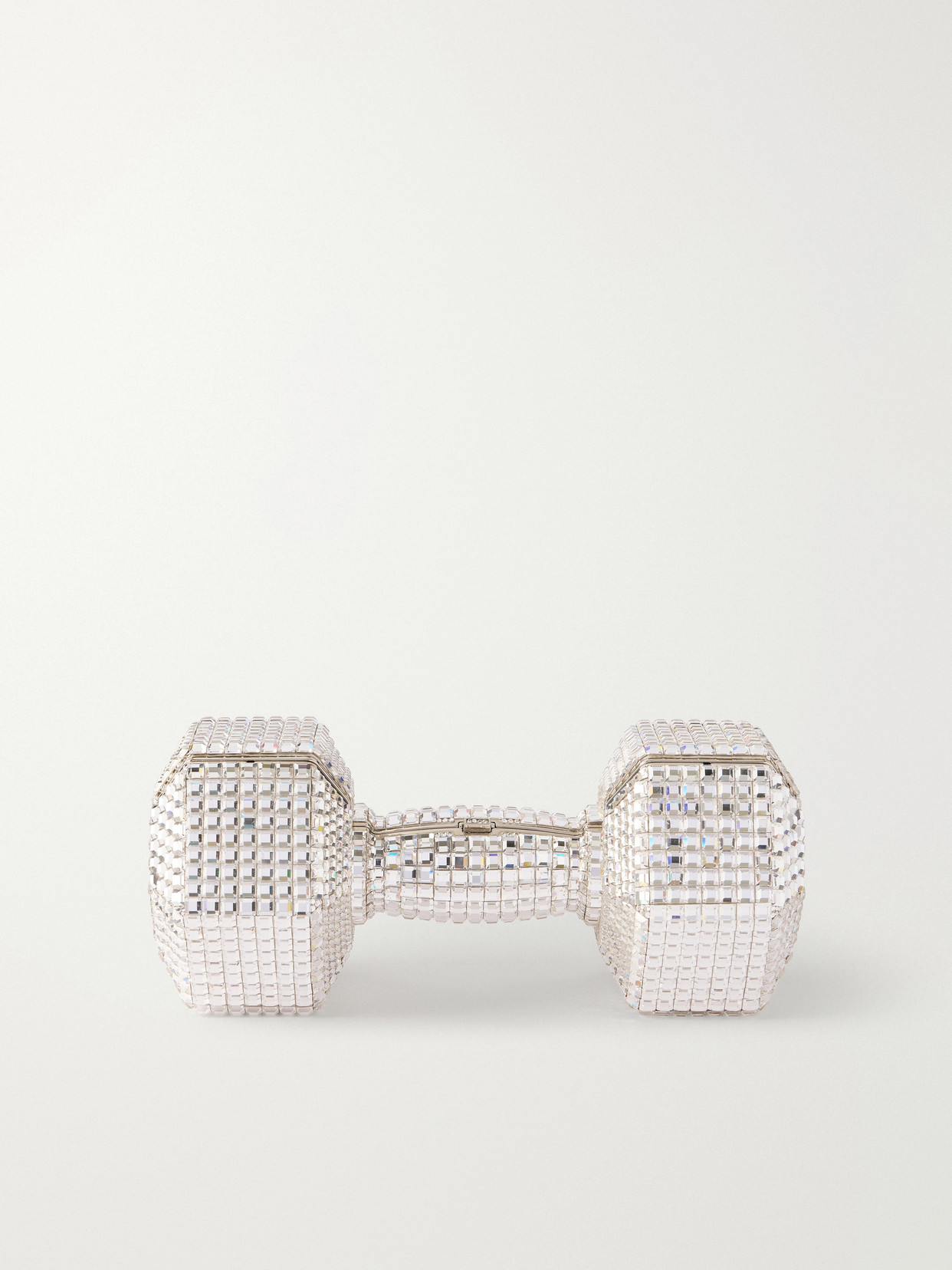 Judith Leiber Disco Crystal-embellished Silver-tone Clutch