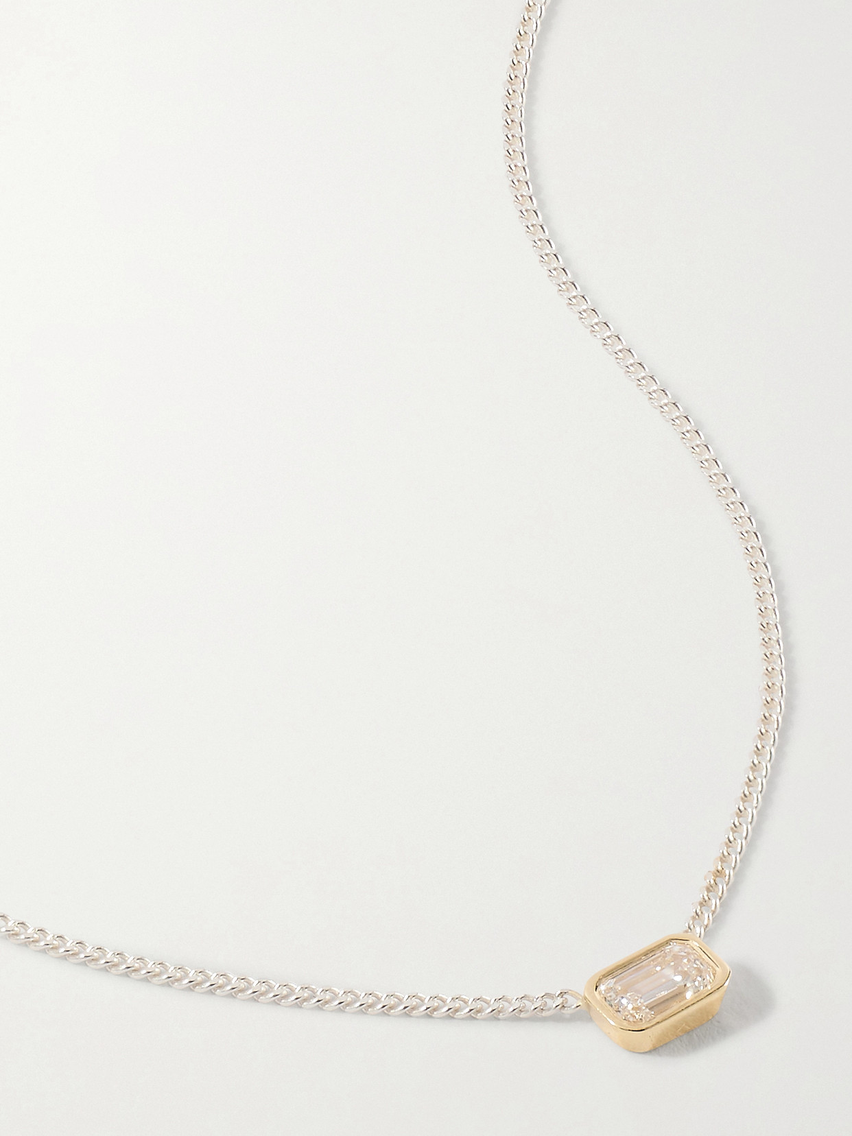 Loren Stewart 14-karat Gold And Sterling Silver Diamond Necklace