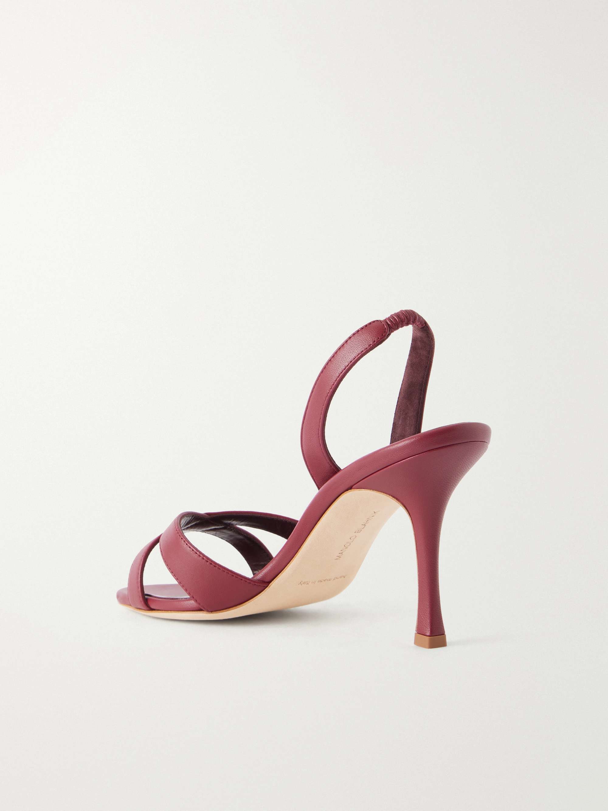 MANOLO BLAHNIK Callasli 90 leather slingback sandals