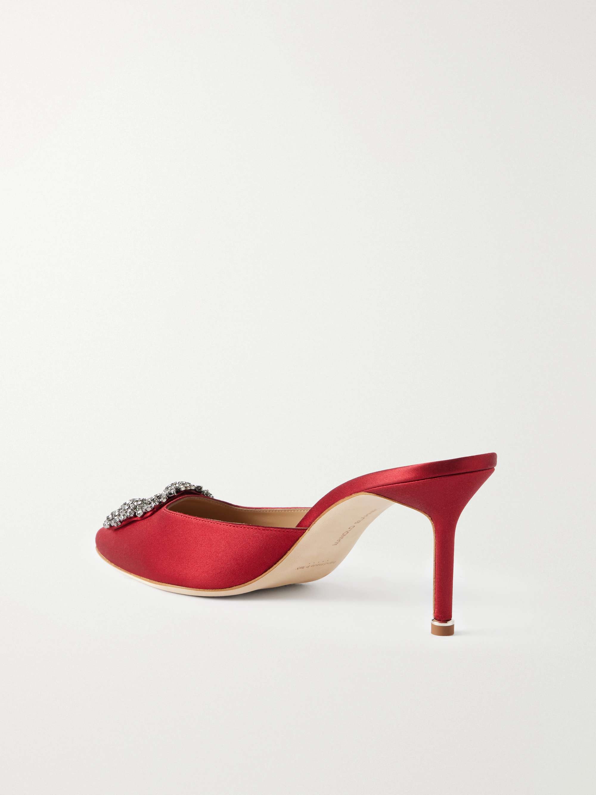 MANOLO BLAHNIK Hangisimu 70 embellished satin mules