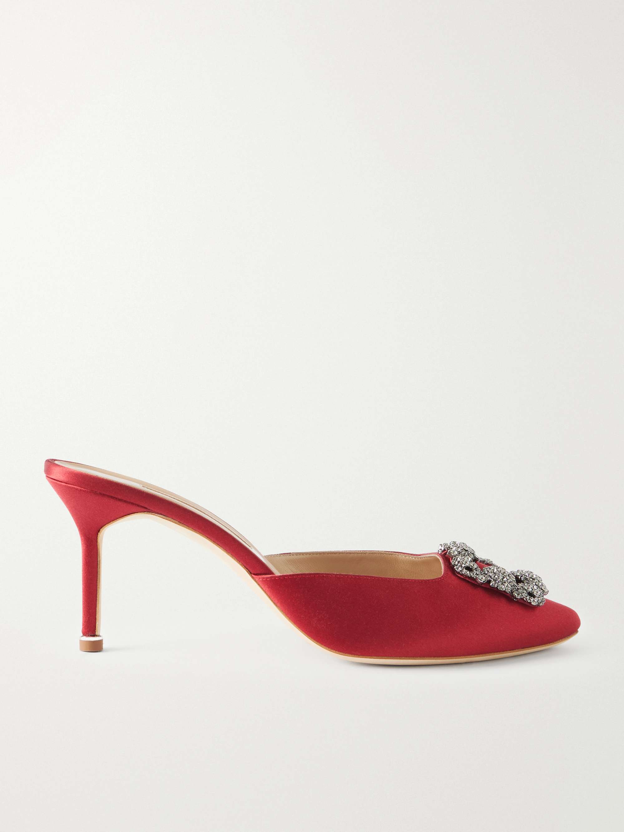 MANOLO BLAHNIK Hangisimu 70 embellished satin mules