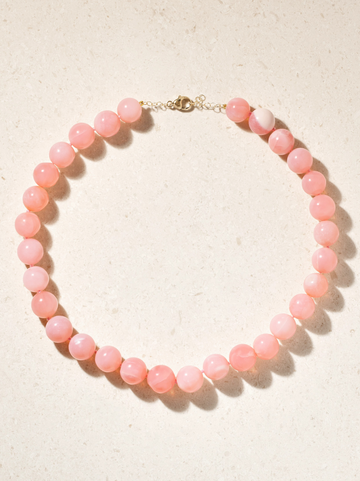 Jia Jia Oracle 14-karat Gold Opal Beaded Necklace In Pink