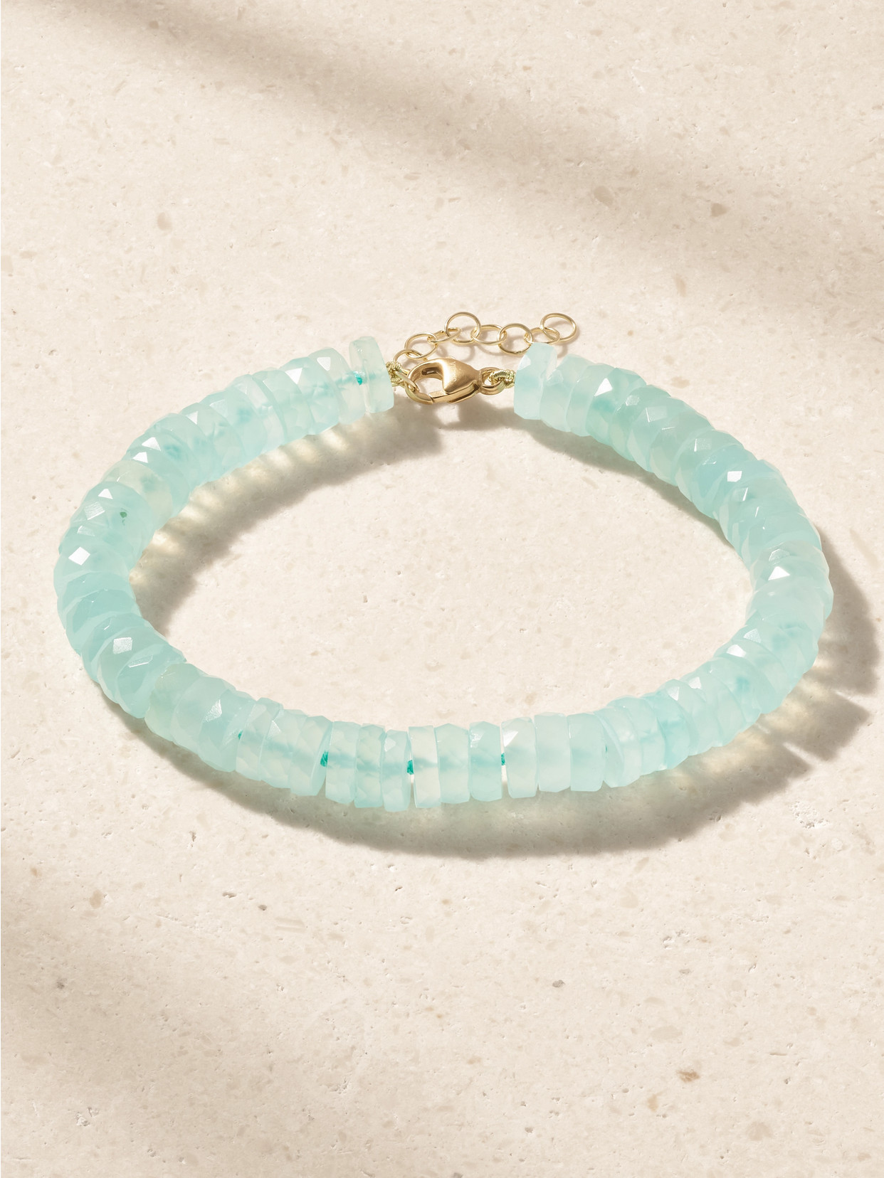 Jia Jia Aurora Maldives 14-karat Gold Chalcedony Beaded Bracelet In Blue