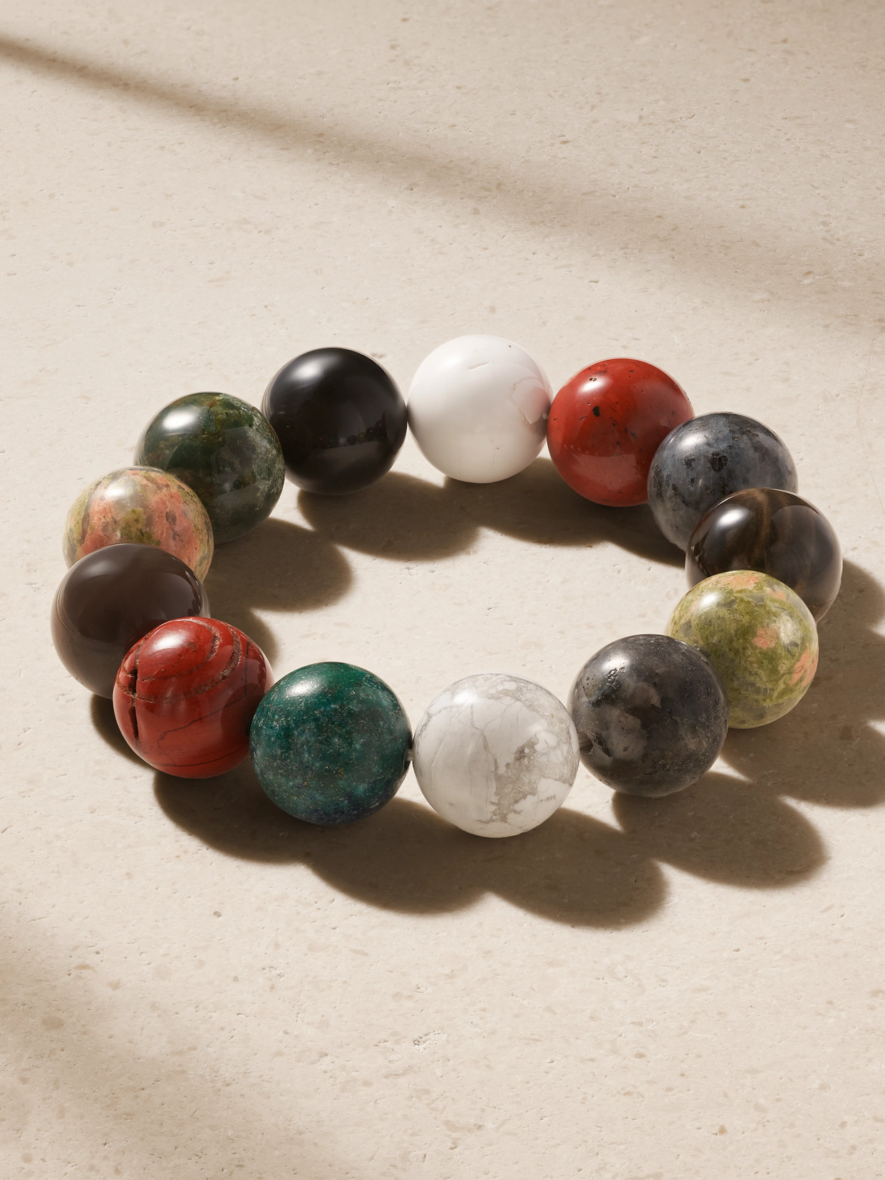 Jia Jia Jumbo 14-karat Gold Multi-stone Beaded Bracelet