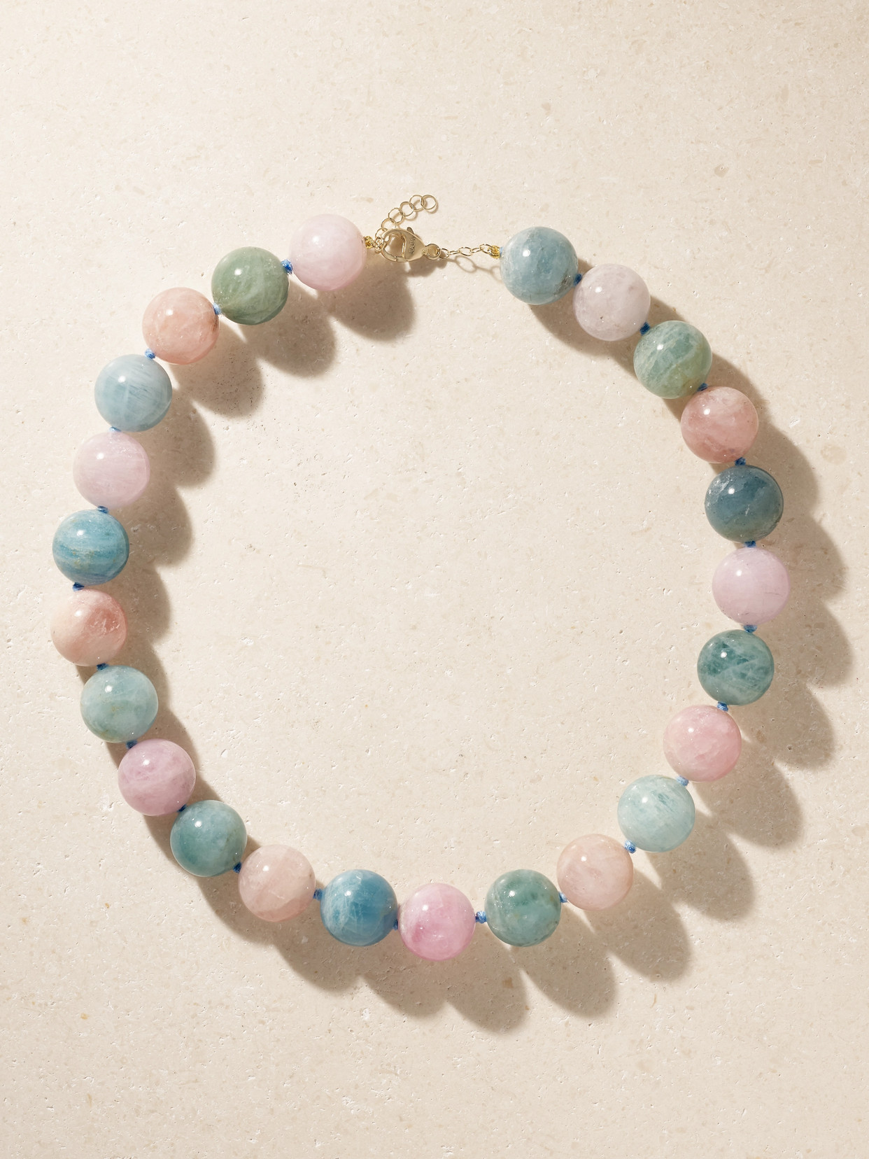 Jia Jia Oracle 14-karat Gold Morganite Beaded Necklace In Multi
