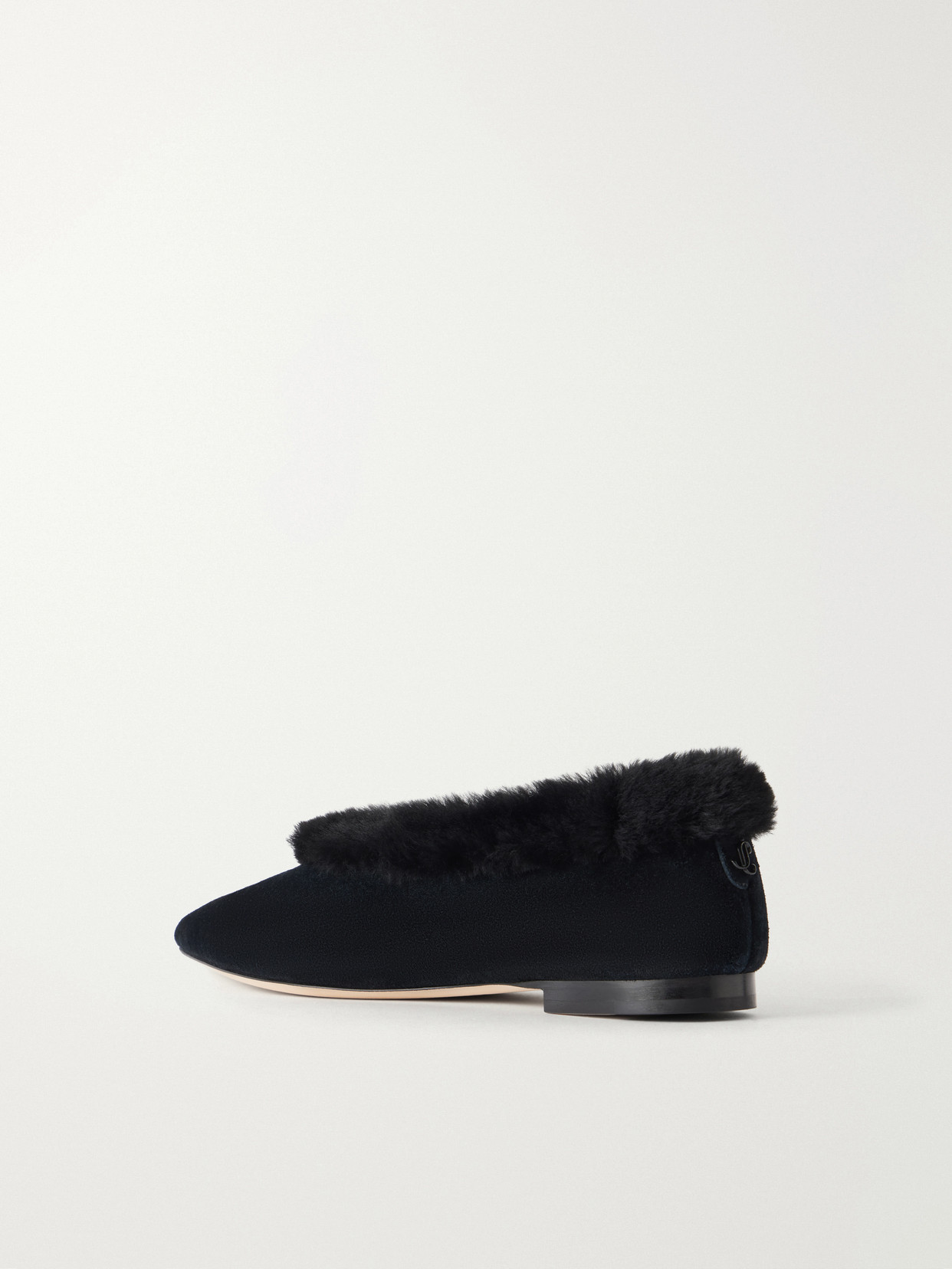 Margot Shearling-Trimmed Ballet Flats