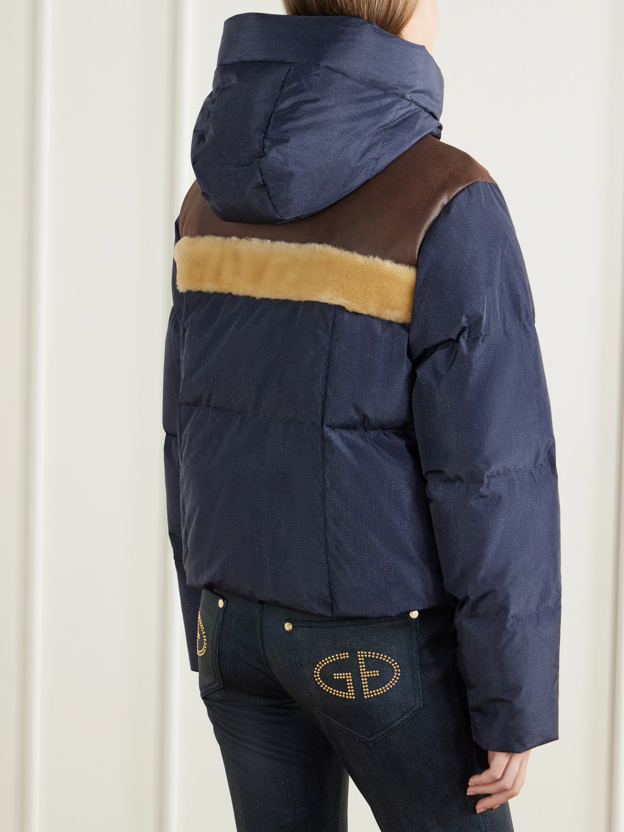 Kori Hooded Plush-Trimmed Recycled Shell Ski Jacket