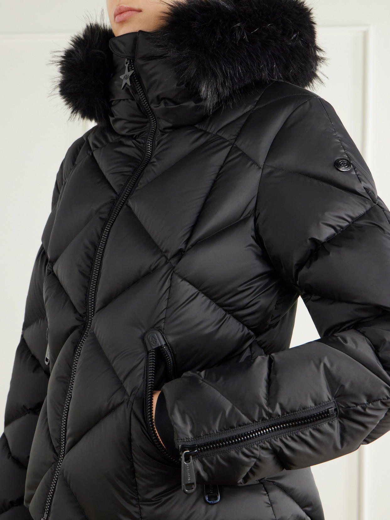 Harumi Plush-Trimmed Recycled Shell Ski Jacket