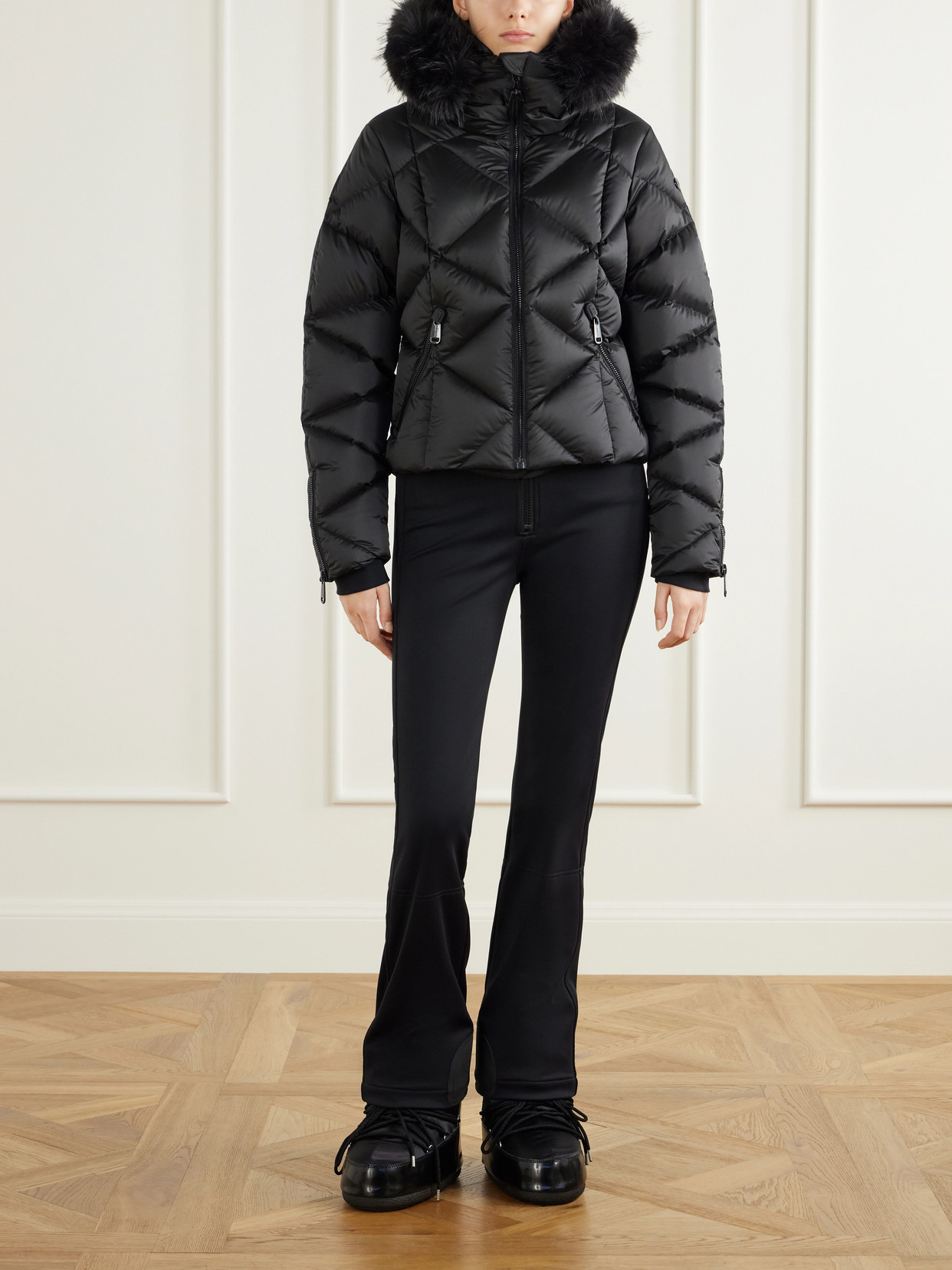 Harumi Plush-Trimmed Recycled Shell Ski Jacket
