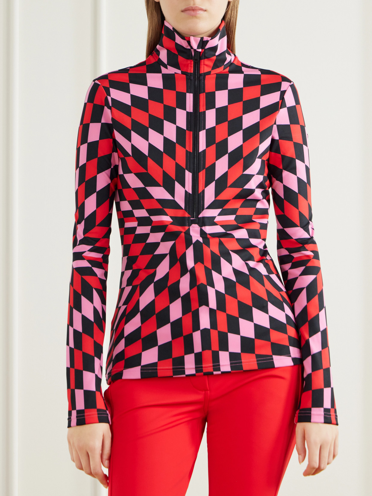 Chesu Printed Stretch-Jersey Ski Top