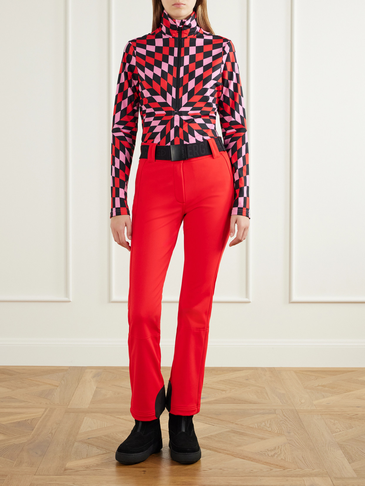 Chesu Printed Stretch-Jersey Ski Top