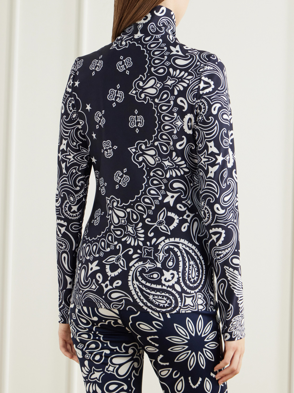 Toriko Paisley-Print Stretch-Jersey Ski Top