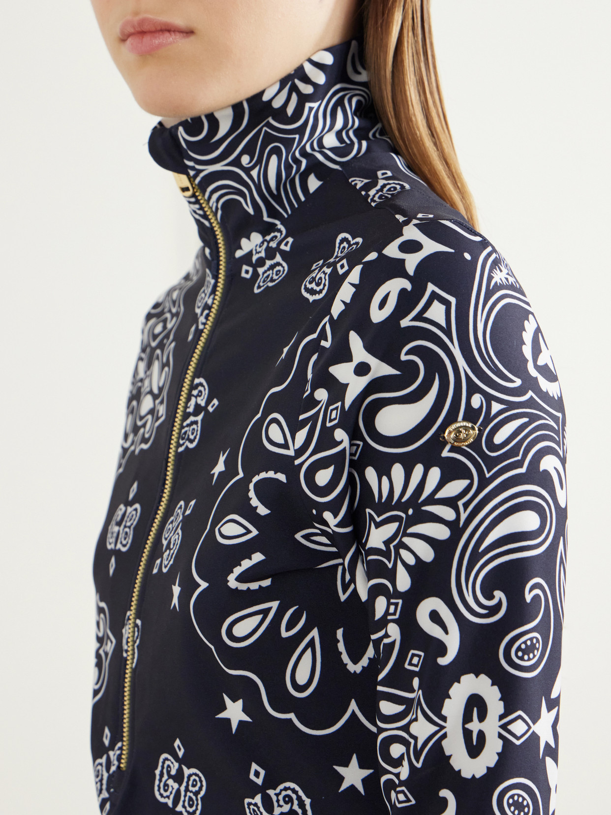 Toriko Paisley-Print Stretch-Jersey Ski Top
