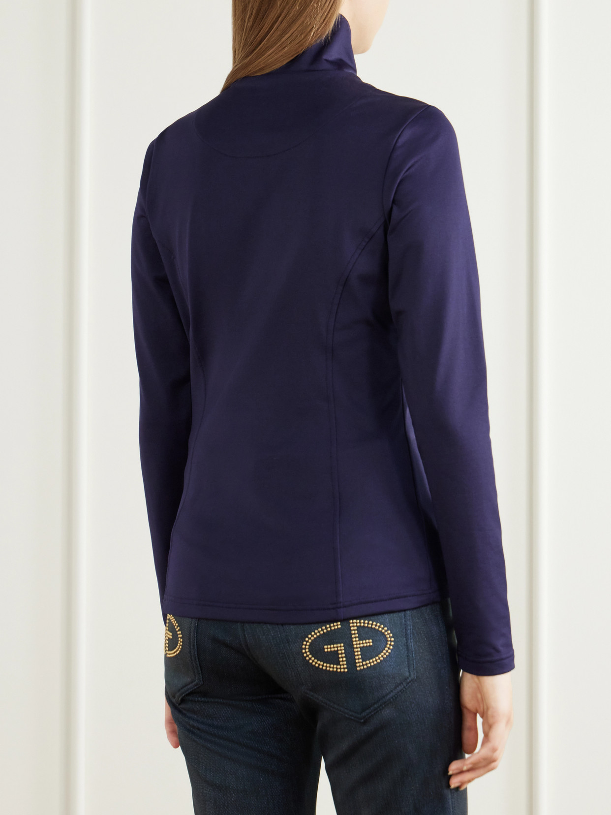Serena Paneled Stretch-Jersey Ski Top