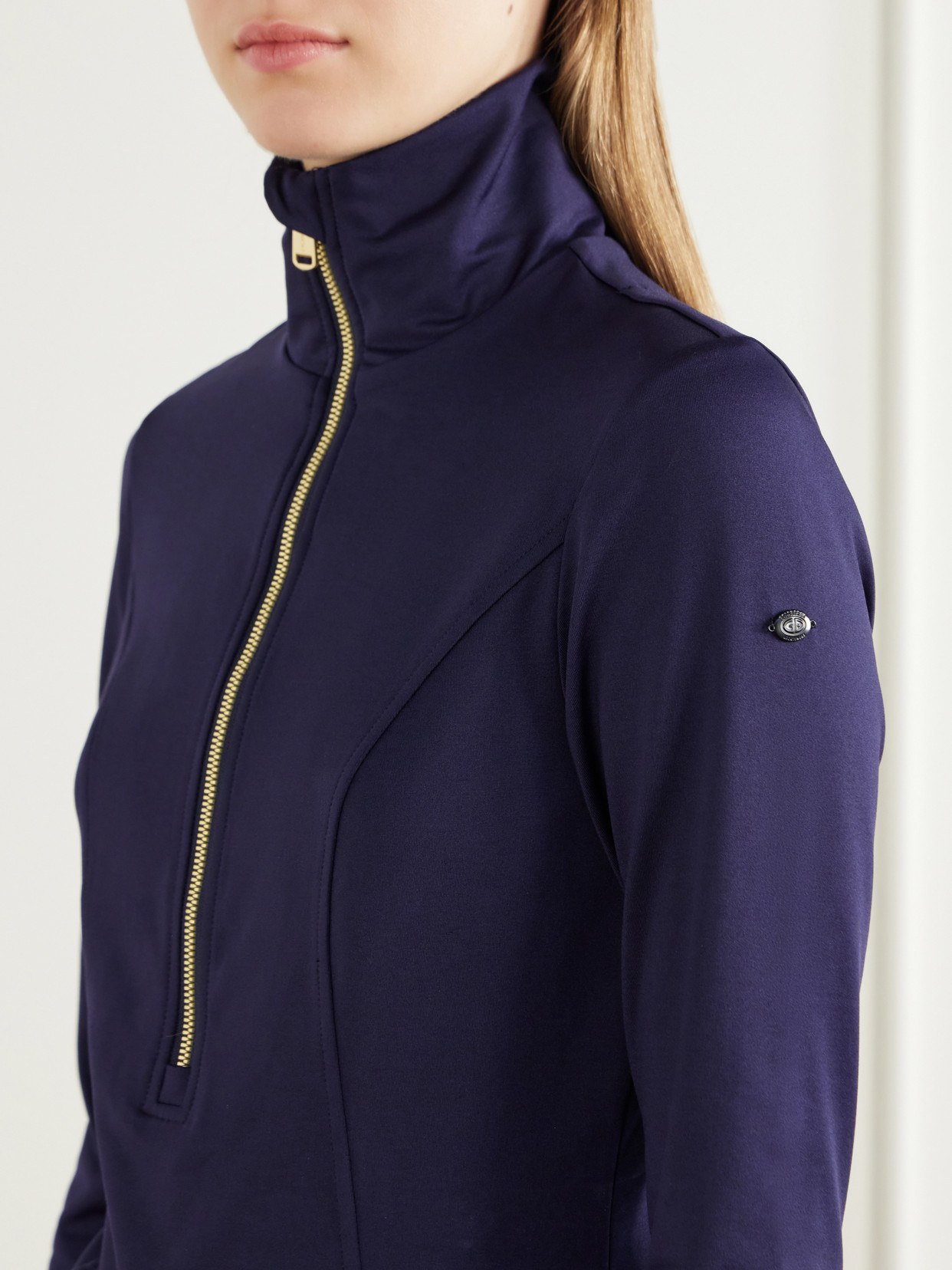 Serena Paneled Stretch-Jersey Ski Top