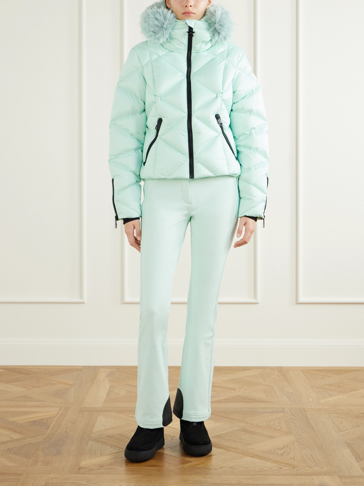 Harumi Plush-Trimmed Shell Ski Jacket