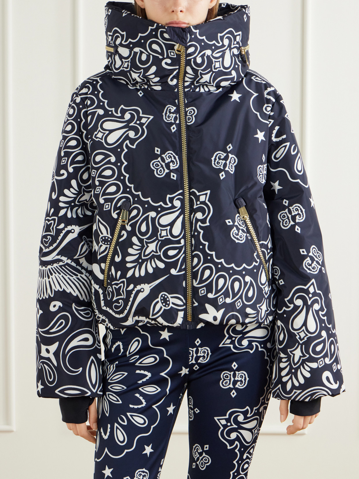 Kyoki Paisley-Print Shell Ski Jacket