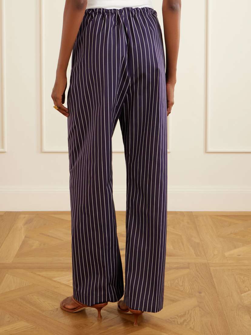Another Tomorrow Striped Cotton-poplin Straight-leg Drawstring Pants | Thumbnail 3 Another Tomorrow Striped Cotton-poplin Straight-leg Drawstring Pants | Thumbnail 3