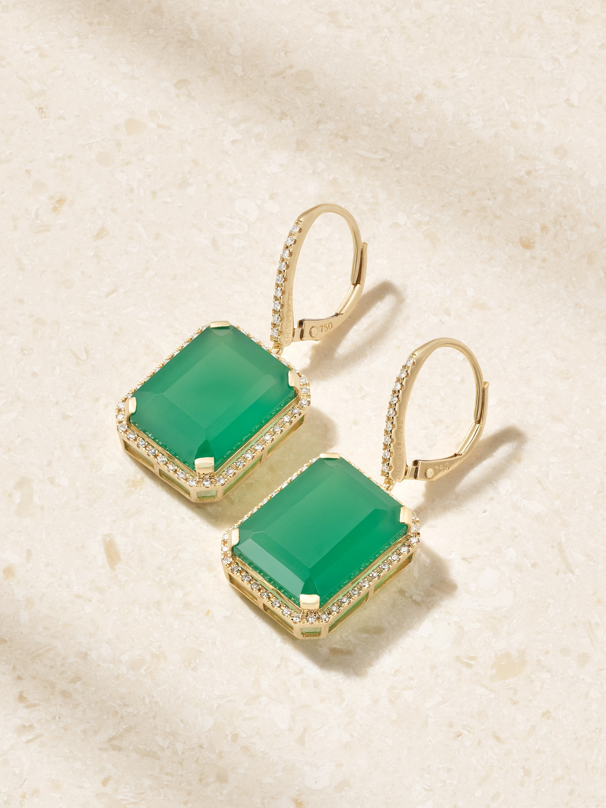 Shay Portrait 18-karat Gold Onyx And Diamond Earrings