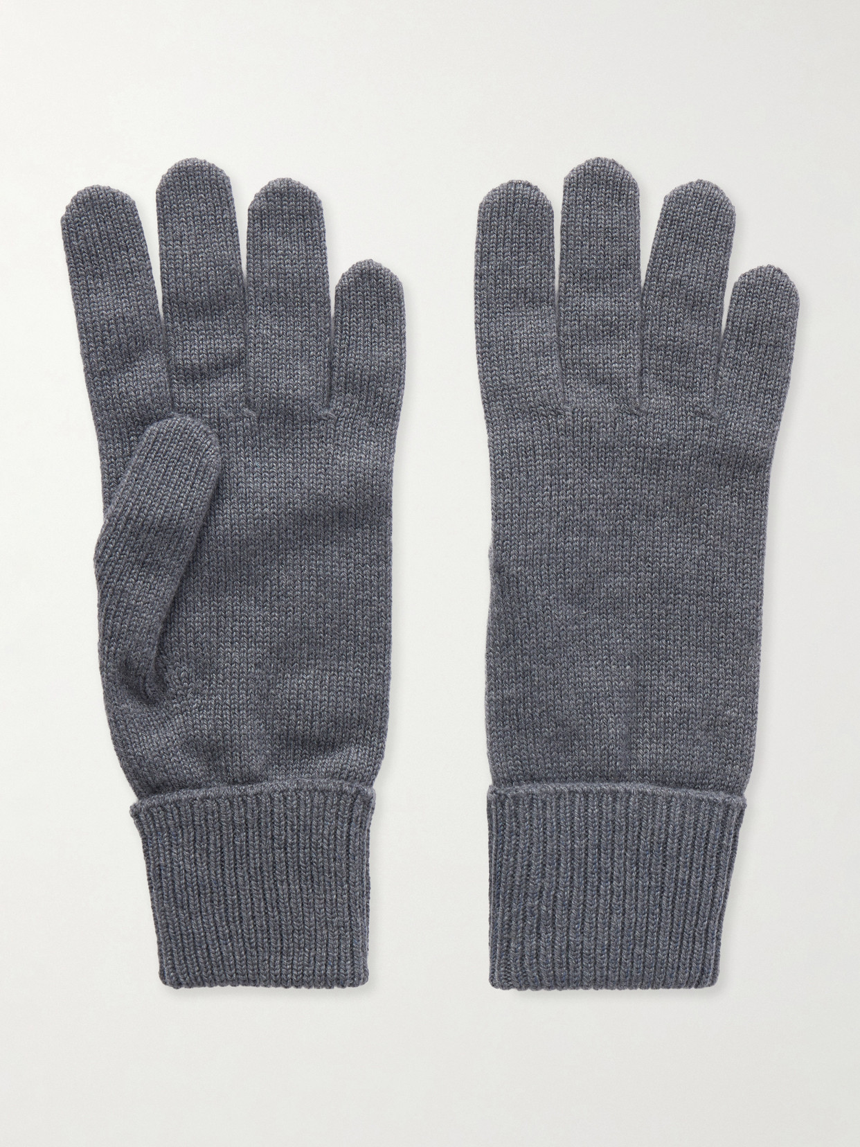 Johnstons Of Elgin Doris Cashmere-blend Gloves In Gray