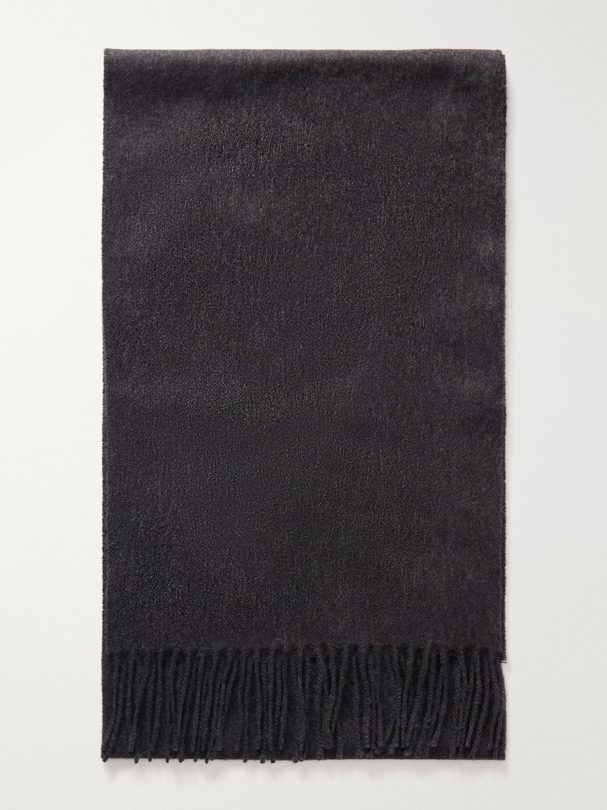 Johnstons Of Elgin Fringed Cashmere Scarf In Gray