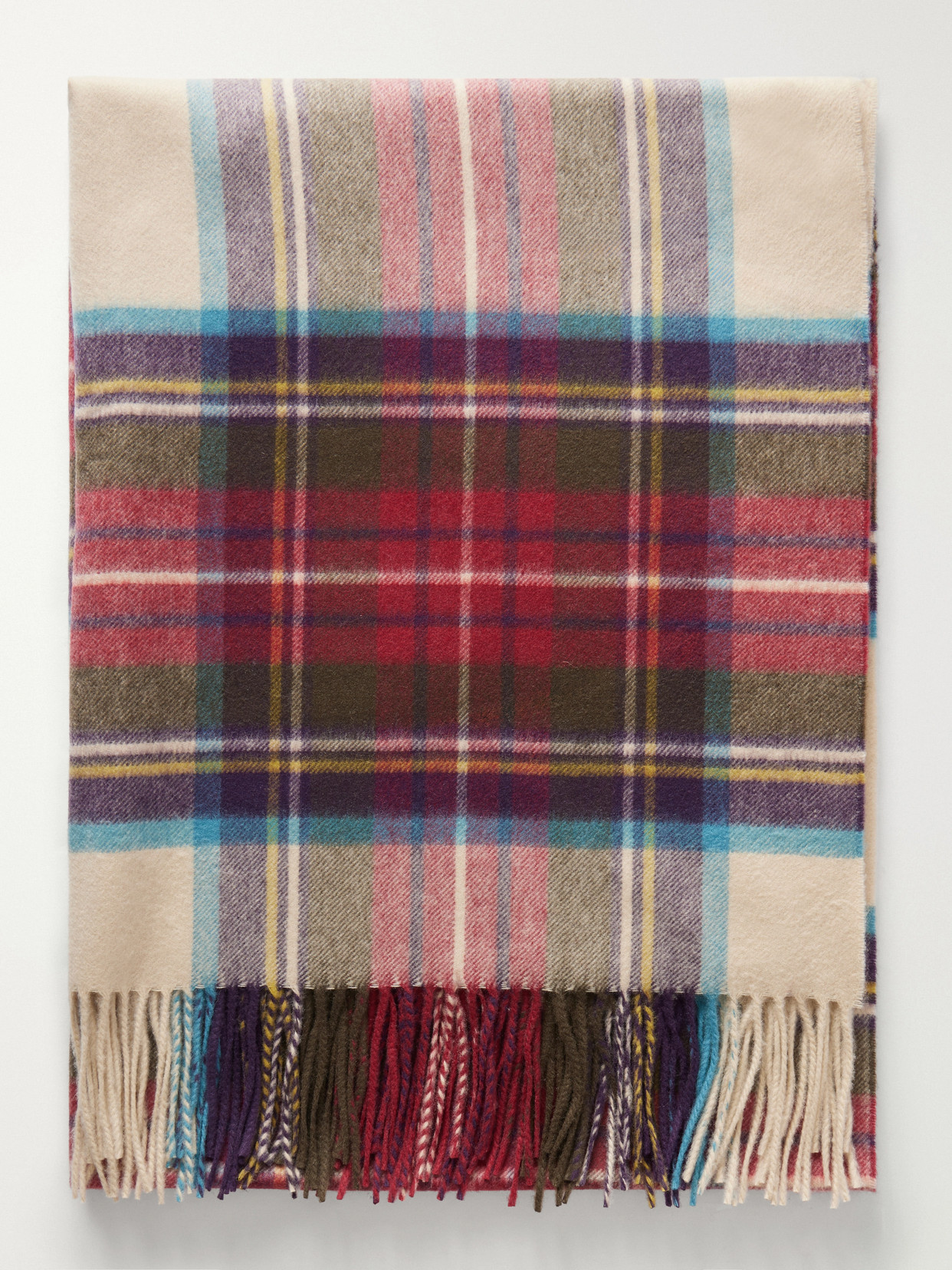 Johnstons Of Elgin Tartan Stole Checked Cashmere Scarf In Multi