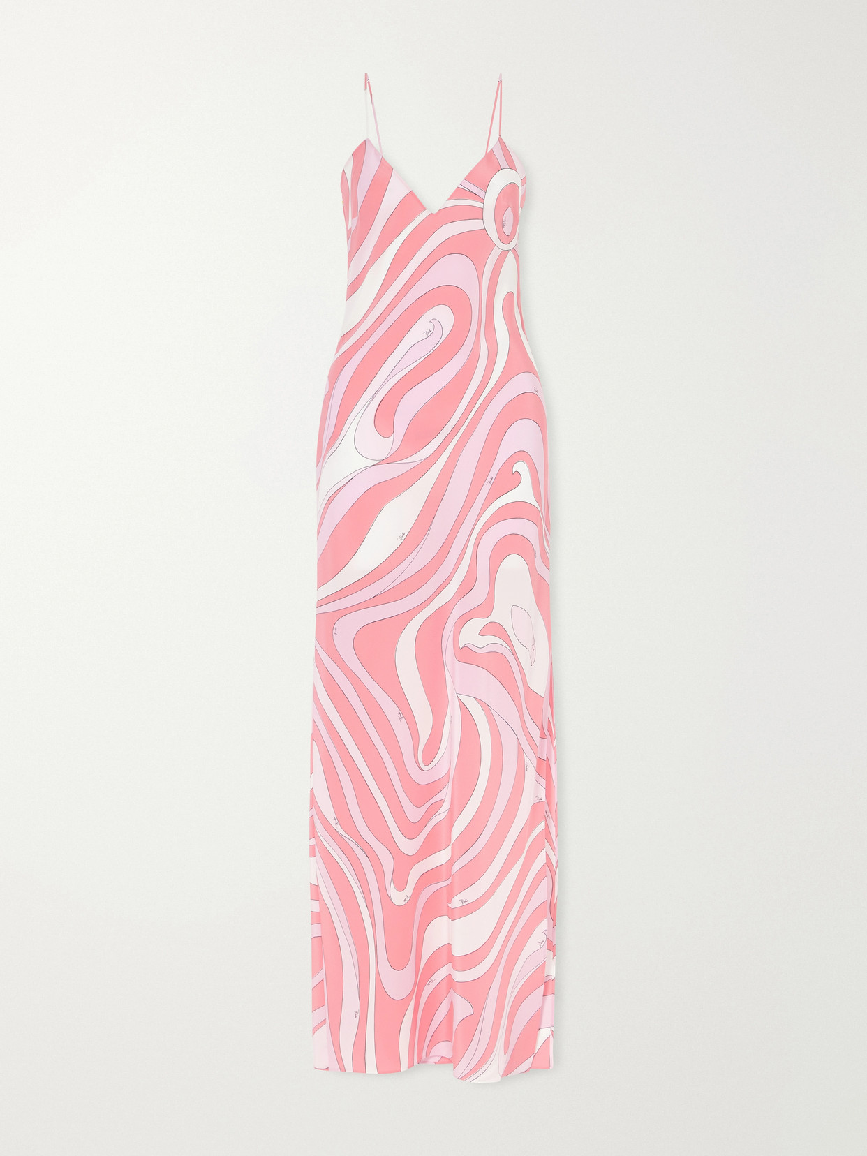 Pucci Printed Silk-twill Maxi Dress In Multi