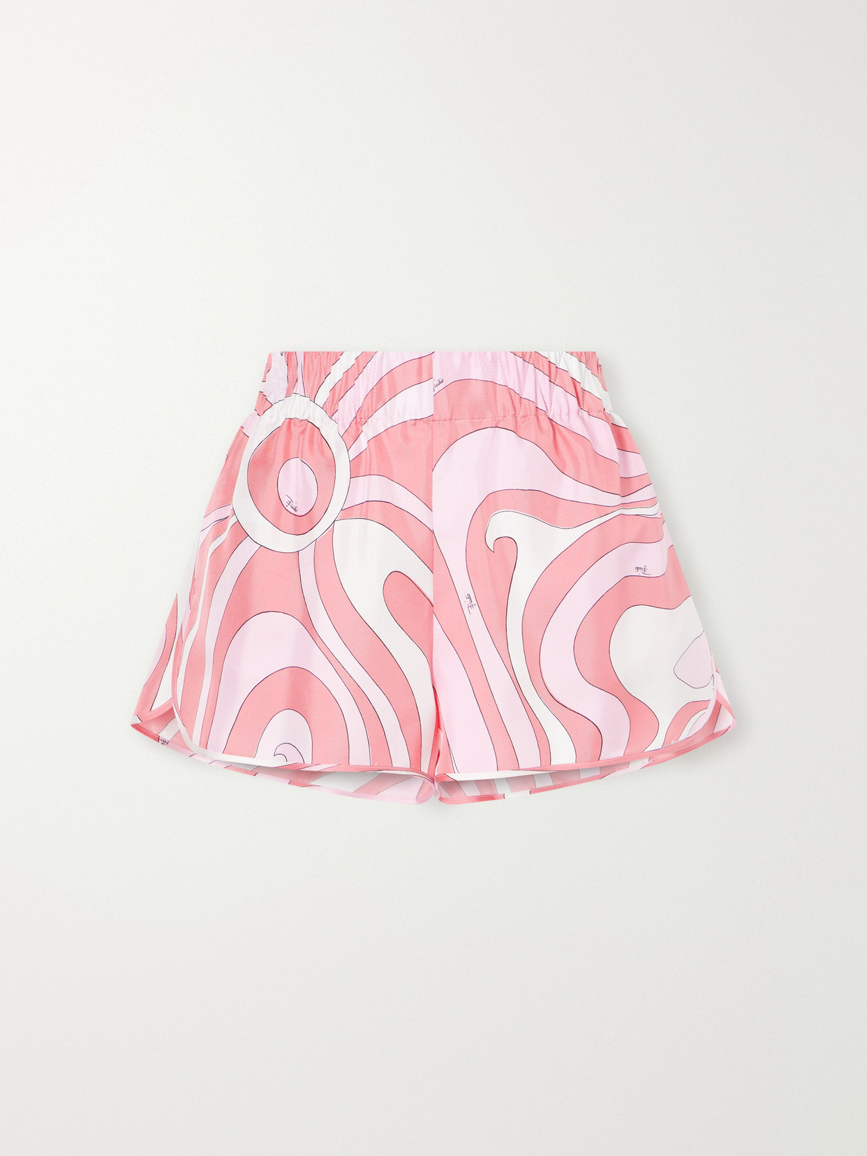 Pucci Printed Silk-twill Shorts In Pink