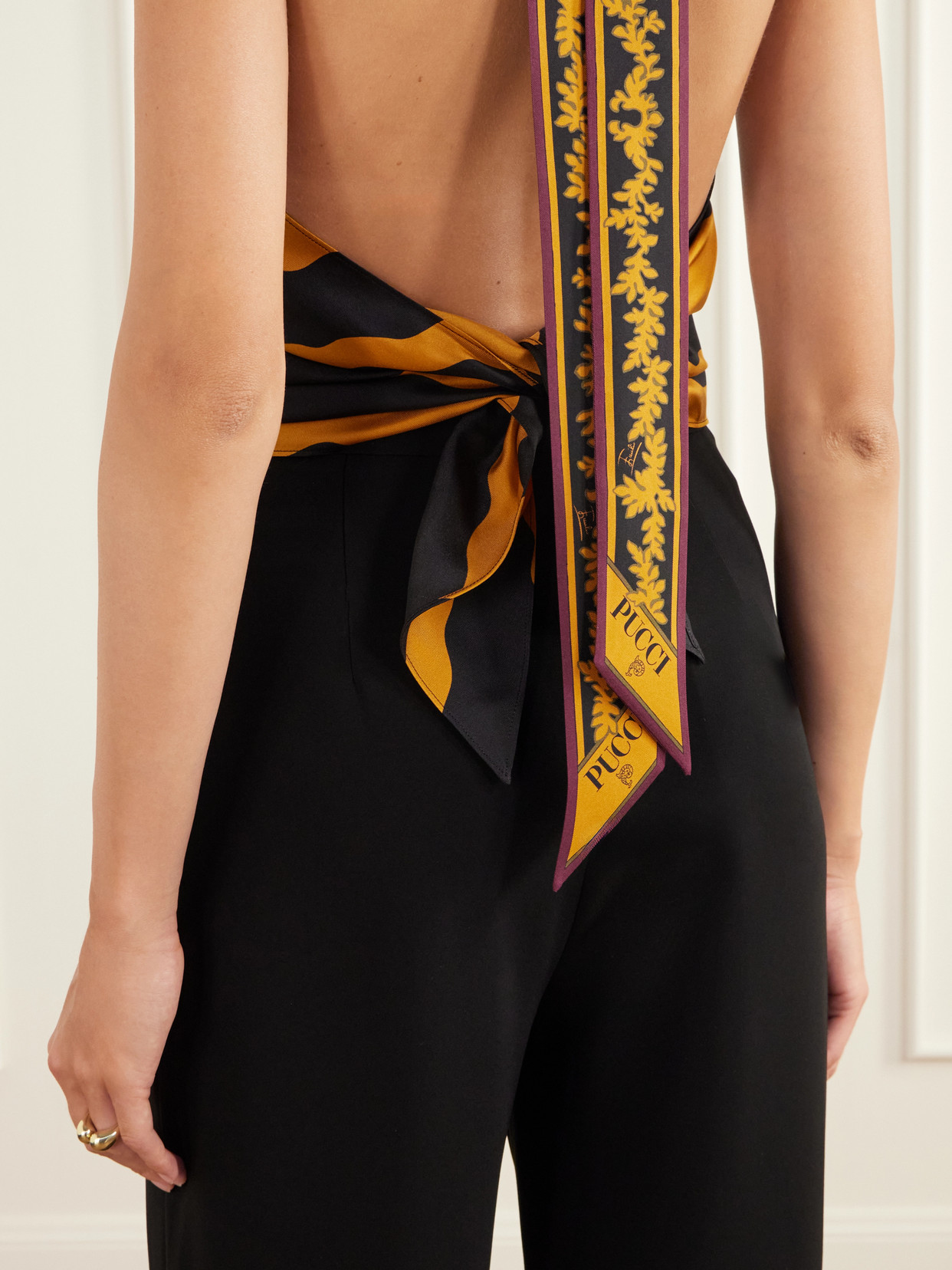 Pucci - Printed Silk-Twill Halterneck Top