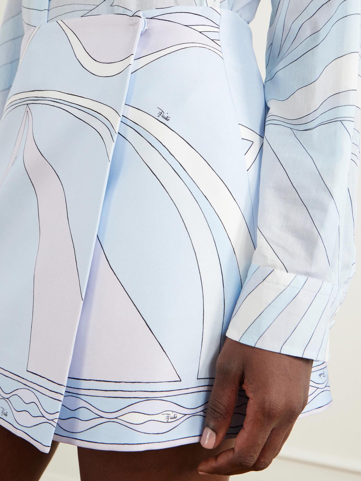 Pucci - Printed Silk-Twill Wrap Mini