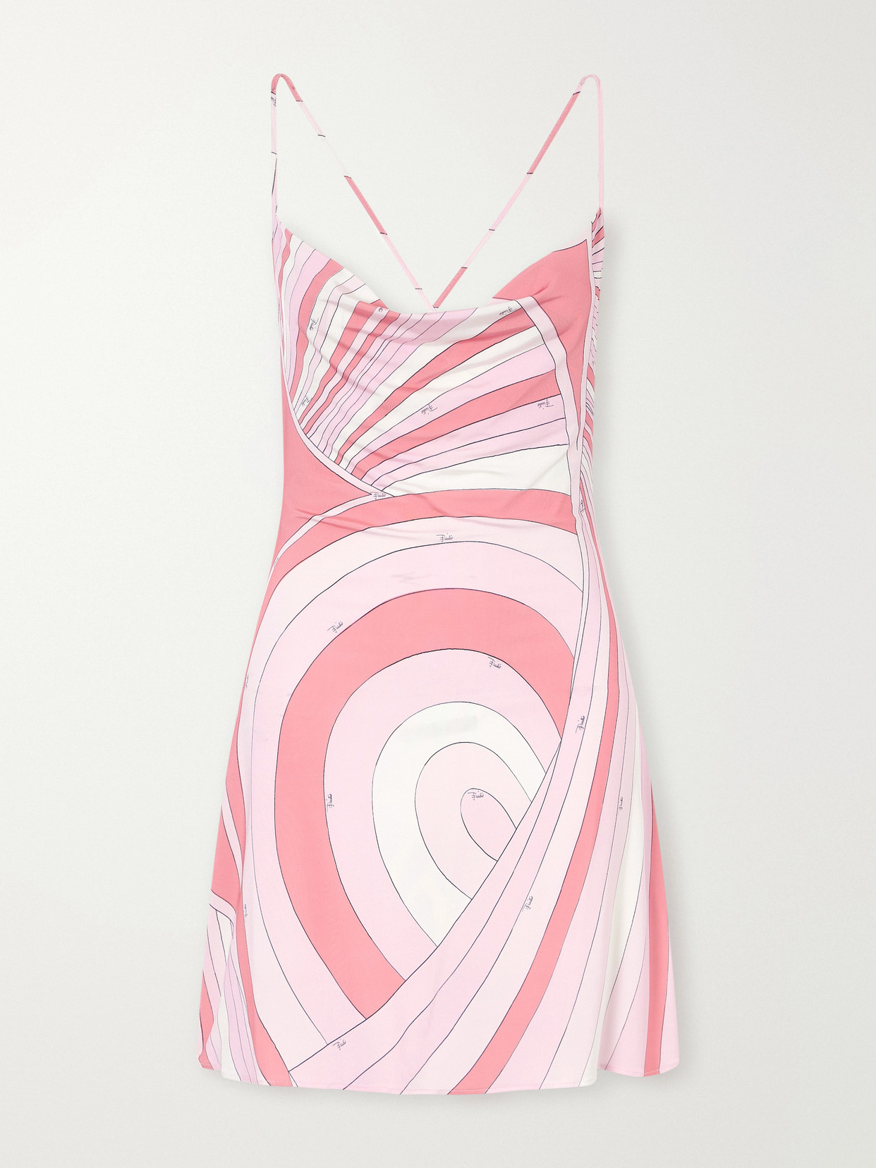 Pucci Printed Satin Mini Dress In Multi