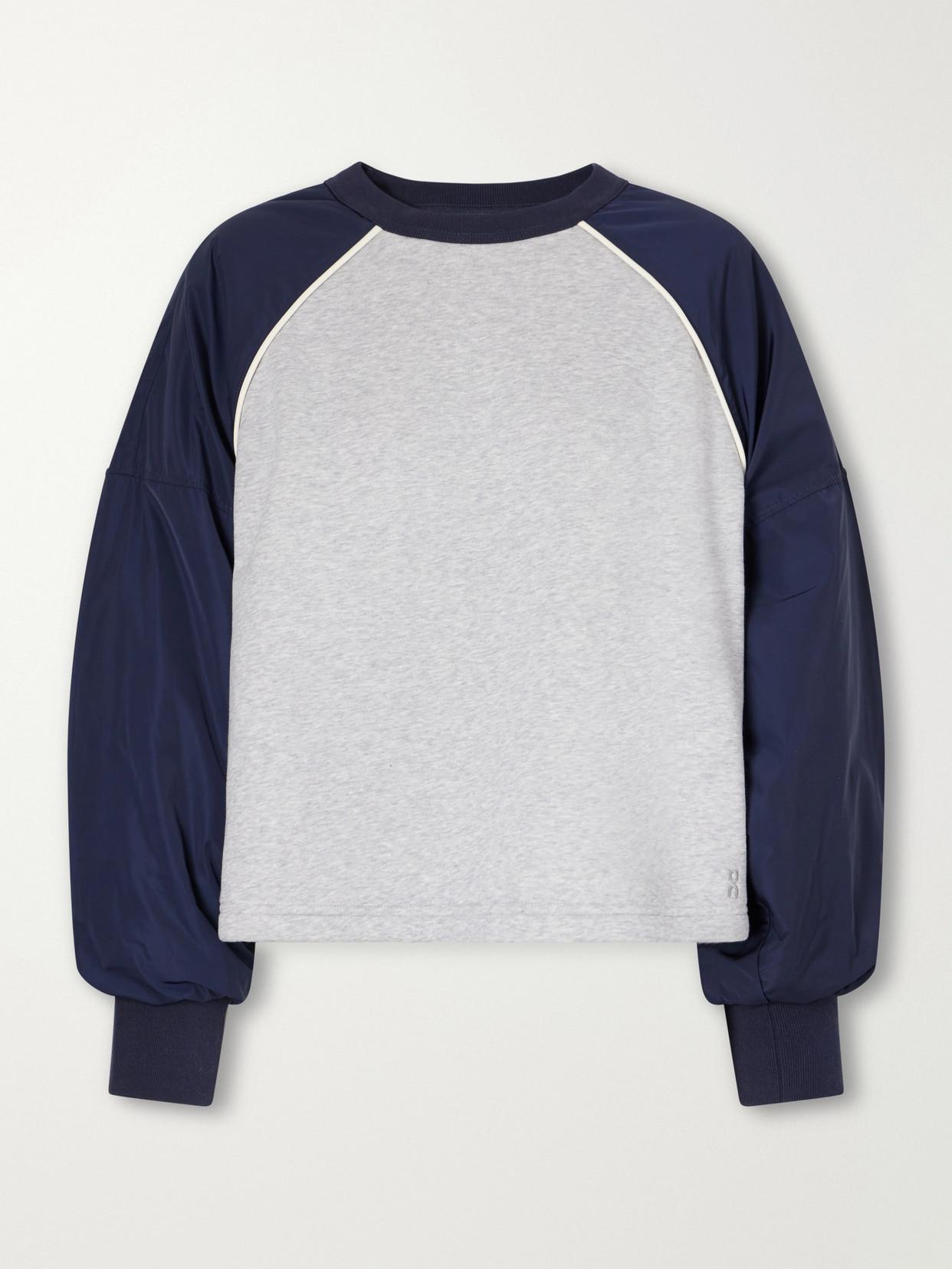 +Zendaya Two-Tone Piped Cotton-Blend Jersey Sweatshirt