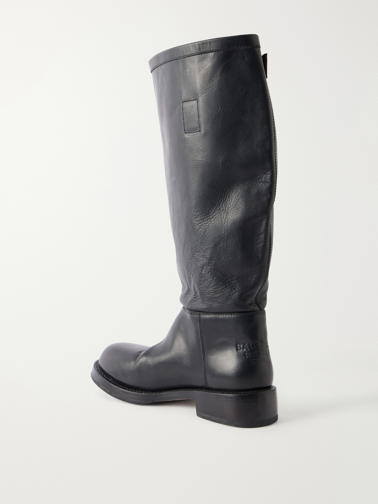 Motor Leather Knee Boots