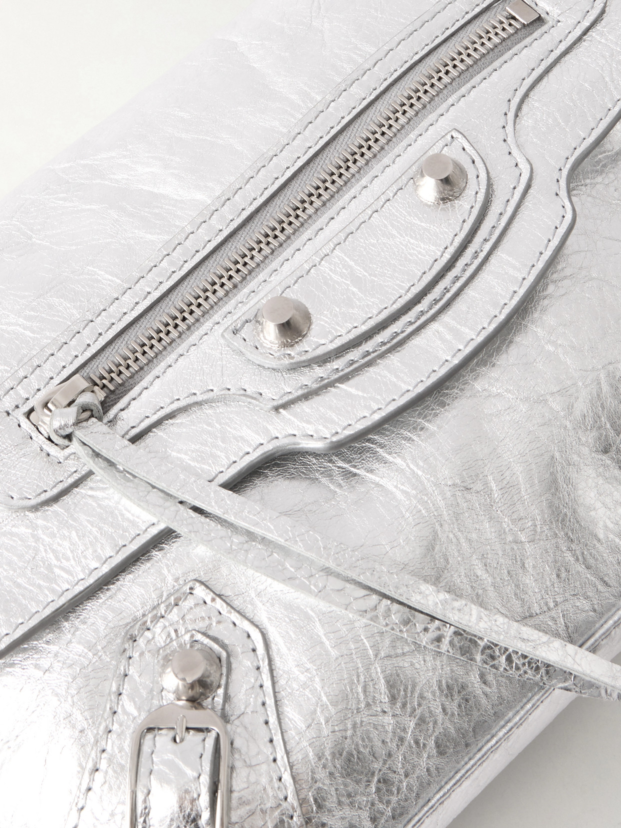Le City Crinkled-Leather Shoulder Bag