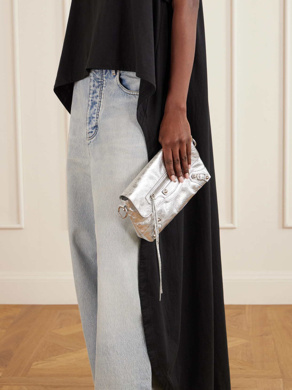 Le City Crinkled-Leather Shoulder Bag