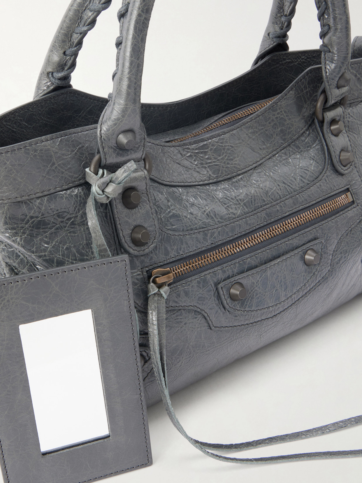 Le City Crinkled-Leather Shoulder Bag