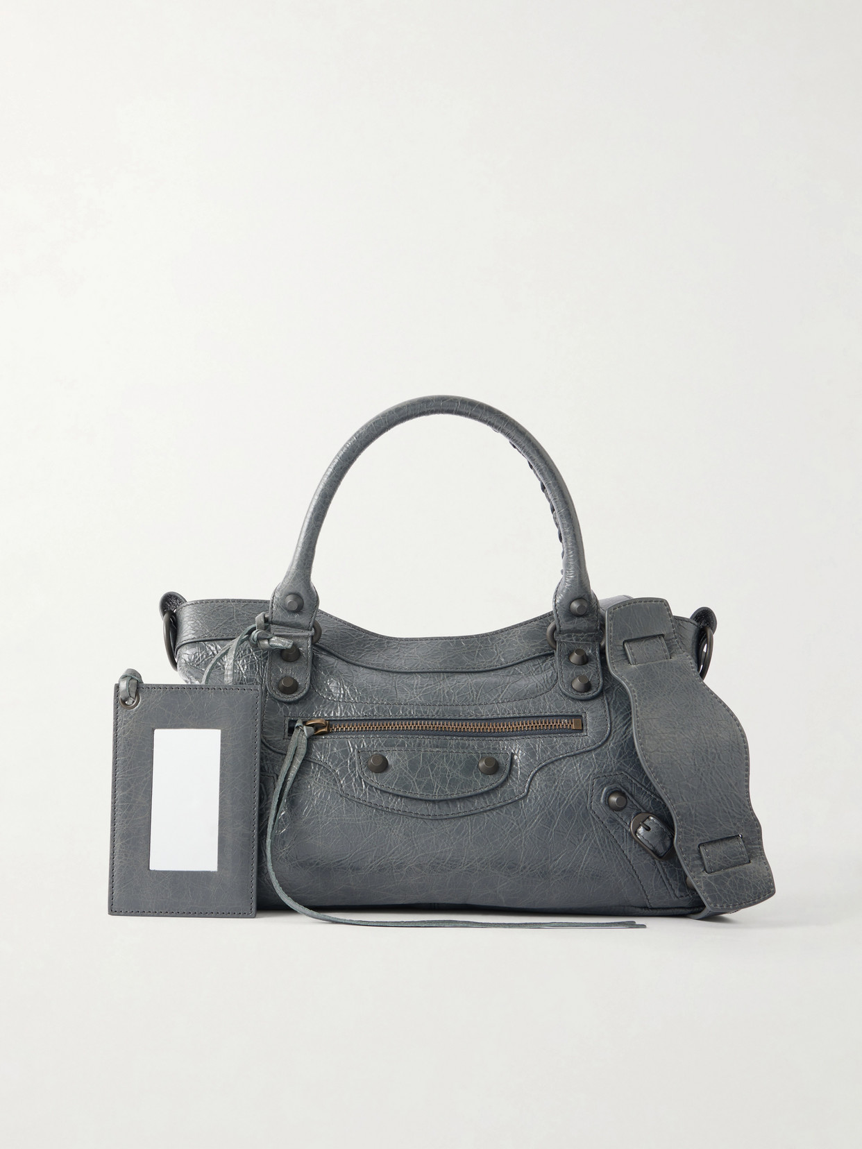 Le City Crinkled-Leather Shoulder Bag
