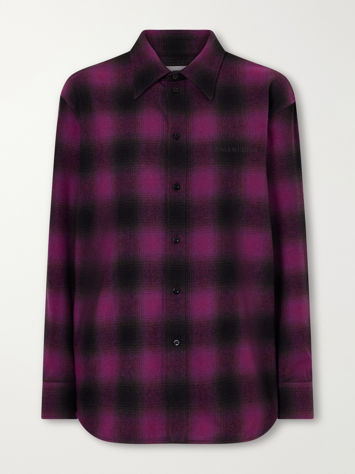 Checked Wool-Blend Shirt