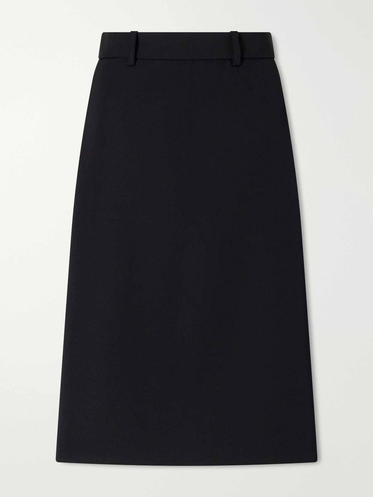 Folded Wool-Crepe Midi Skort