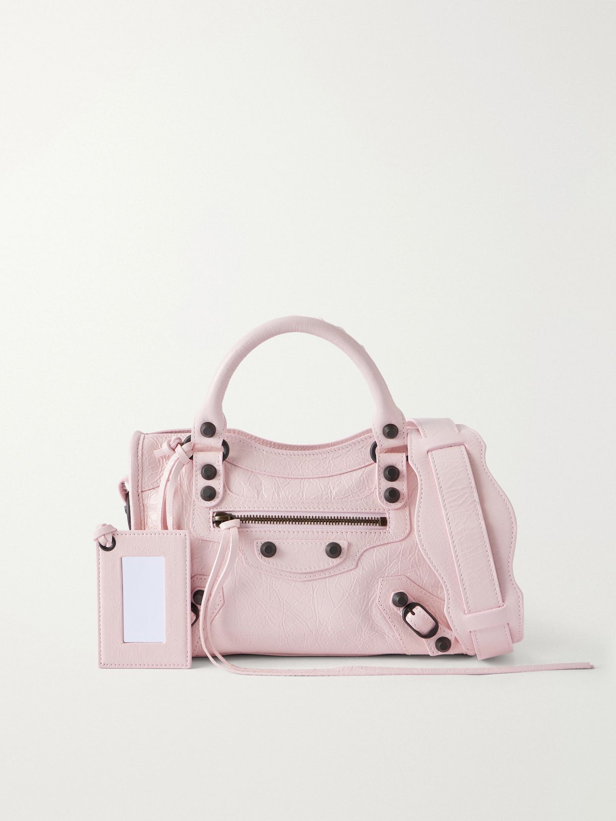 Le City mini crinkled-leather shoulder bag