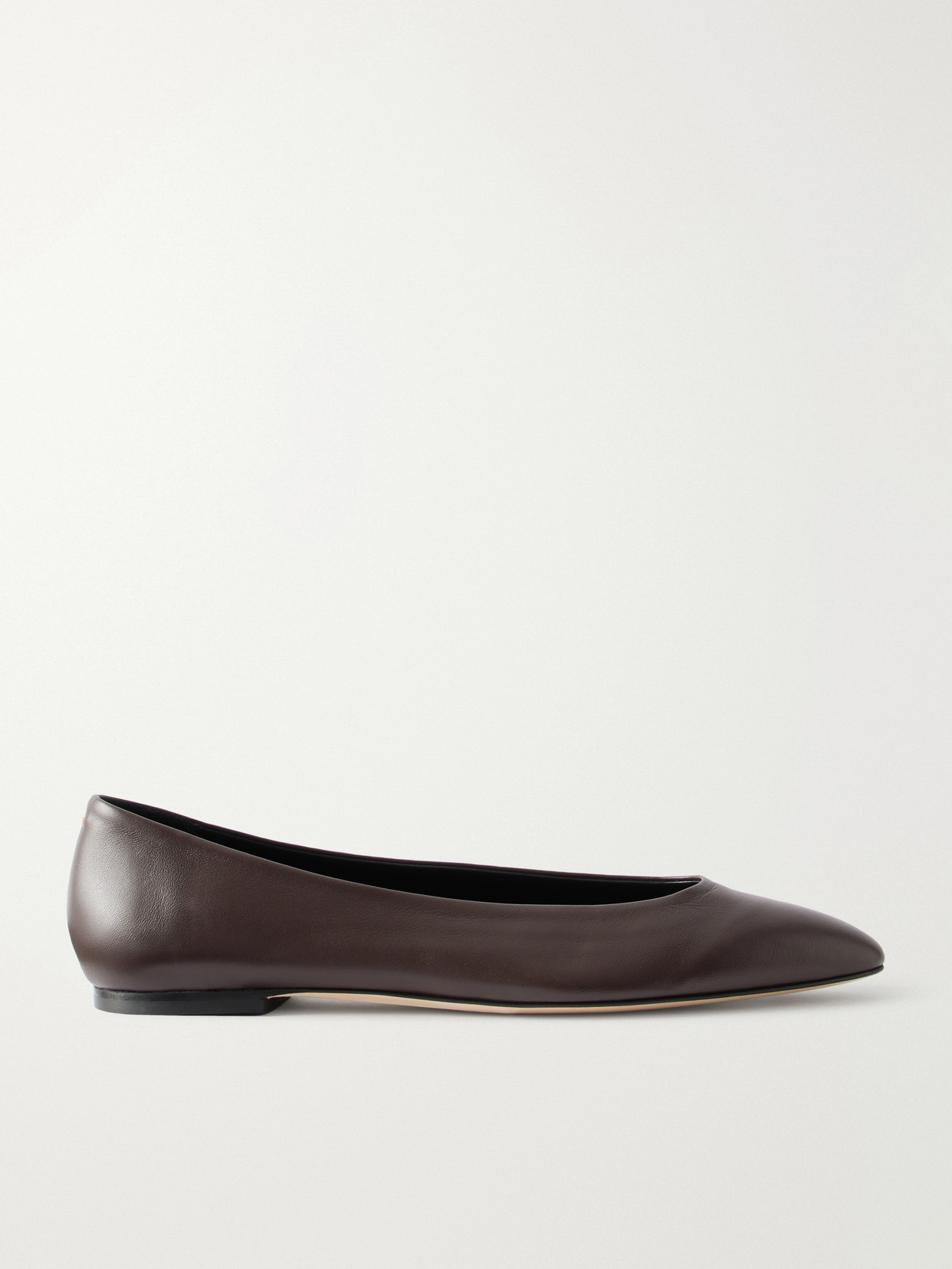 Aeyde Ellie Leather Ballet Flats In Burgundy