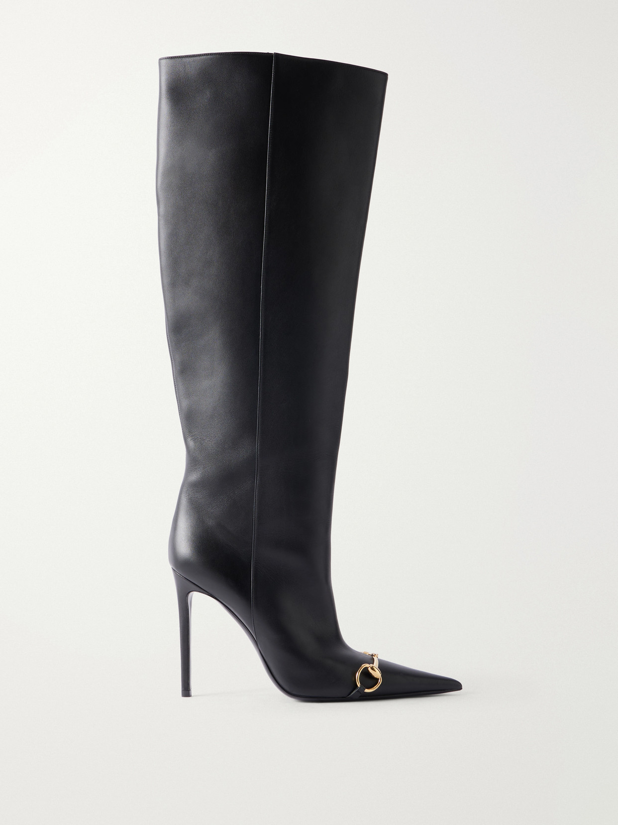 Donna 110 Horsebit-Detailed Leather Knee Boots