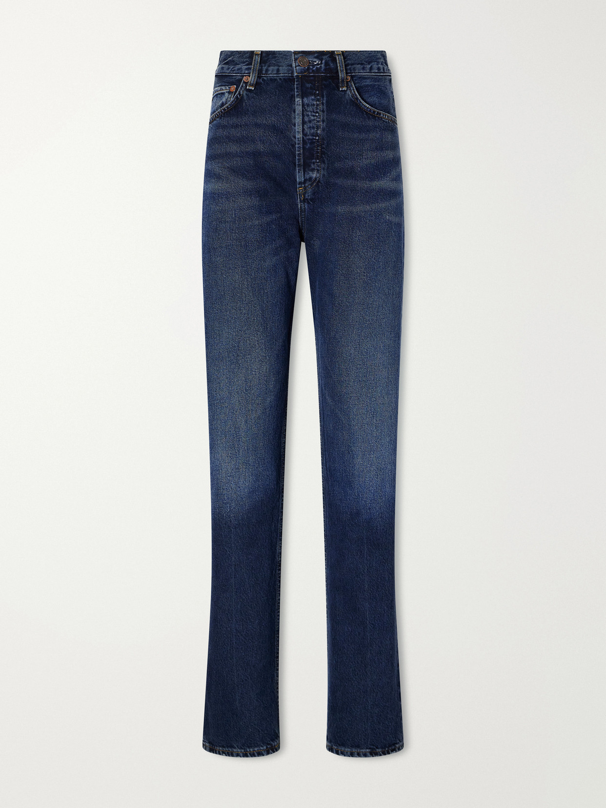 90'S Pinch Waist Long High-Rise Straight-Leg Jeans