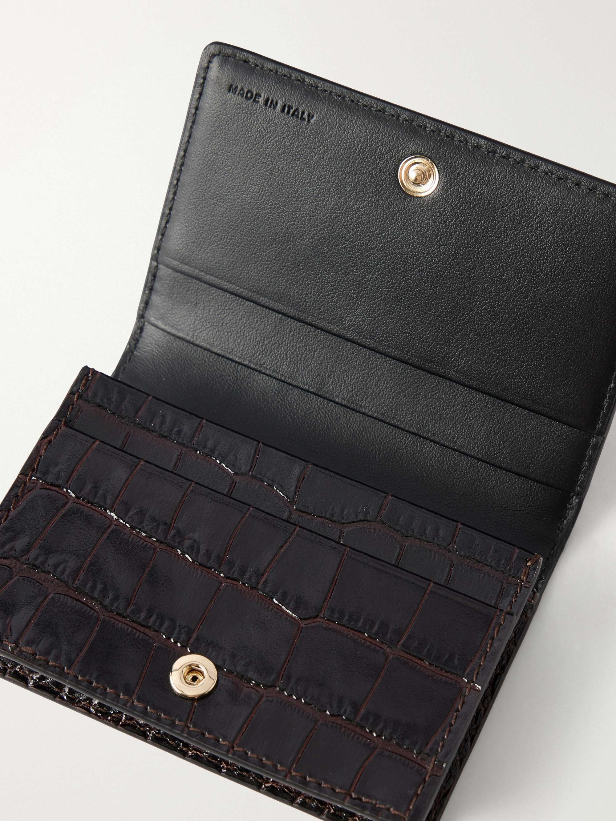 SMYTHSON Mara croc-effect leather wallet | NET-A-PORTER